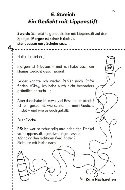 Produktbild: Die lustigsten Wichtelbriefe f&uuml;r Kinder | Zum Ausschneiden & sofort Verwenden | Interaktives Adventskalender-Buch