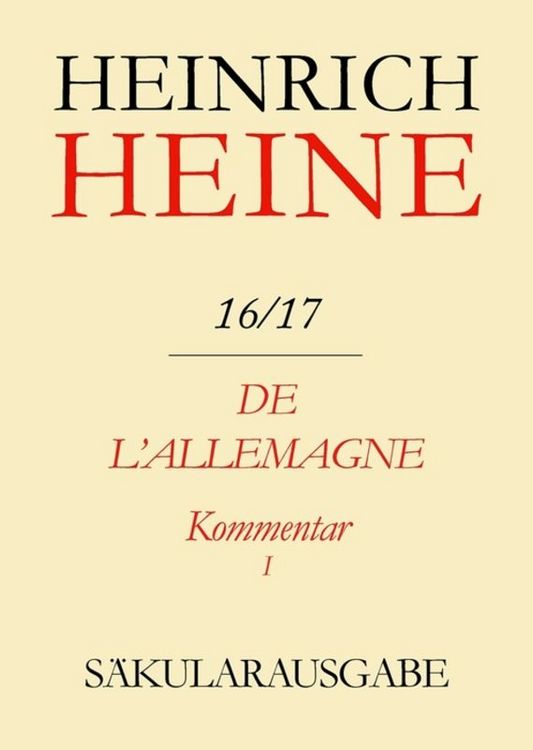 Produktbild: De l'Allemagne. Kommentar. Teilband I