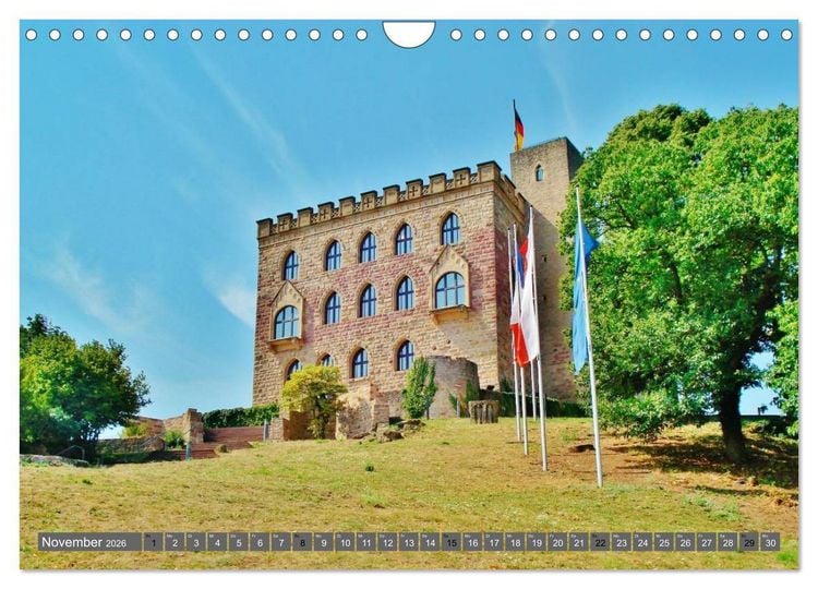 Produktbild: Burgromantik Burgen und Schl&ouml;sser in Deutschland (Wandkalender 2026 DIN A4 quer), CALVENDO Monatskalender