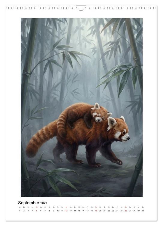 Produktbild: Rote Pandas &ndash; Pure Lebensfreude auf leisen Sohlen (Wandkalender 2027 DIN A3 hoch), CALVENDO Monatskalender