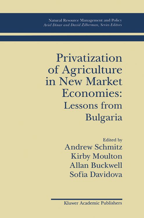 Produktbild: Privatization of Agriculture in New Market Economies: Lessons from Bulgaria