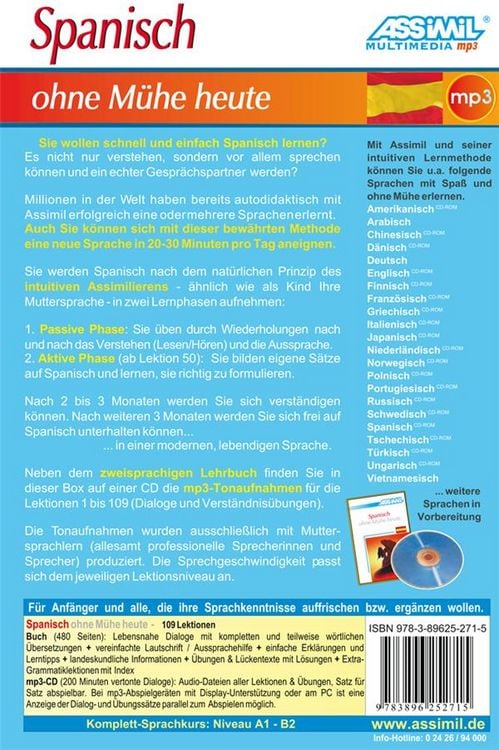 Produktbild: ASSiMiL Spanisch ohne M&uuml;he heute - MP3-Sprachkurs - Niveau A1-B2