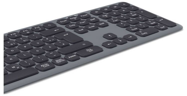 Produktbild: Hama WK-550 Funk Tastatur Deutsch, QWERTZ Schwarz Multimediatasten