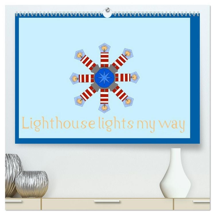 Produktbild: Lighthouse lights my way (High Quality Premium Wall Calendar 2026 DIN A2 landscape),CALVENDO 12 Month Wall Calendar