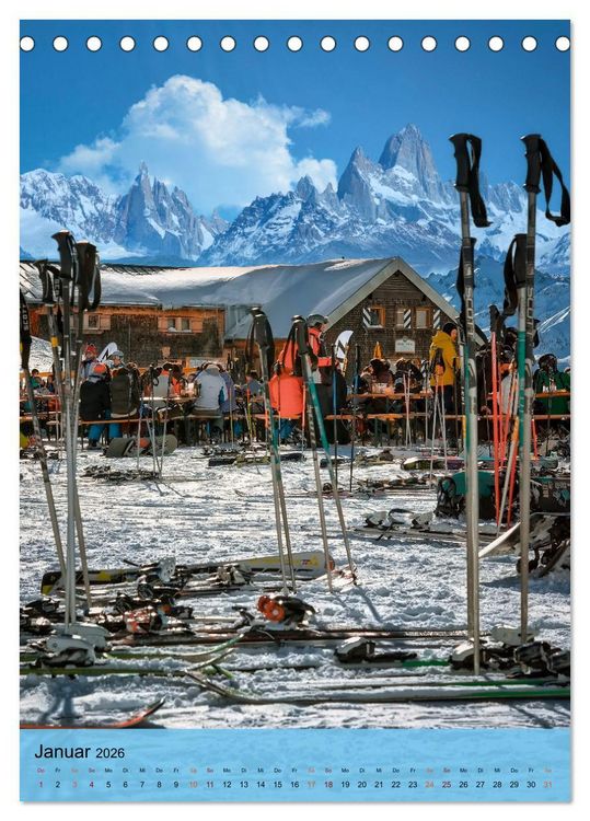 Produktbild: Endlich wieder Skifahren (Tischkalender 2026 DIN A5 hoch), CALVENDO Monatskalender