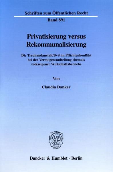 Produktbild: Privatisierung versus Rekommunalisierung.
