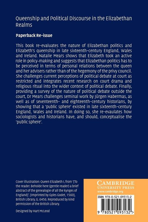 Produktbild: Queenship and Political Discourse in the Elizabethan Realms