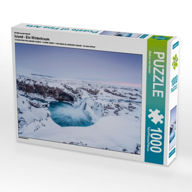 Produktbild: CALVENDO Puzzle Ein Motiv aus dem Kalender Island - Ein Wintertraum | 1000 Teile Lege-Gr&ouml;&szlig;e 64x48cm Foto-Puzzle f&uuml;r gl&uuml;ckliche Stunden