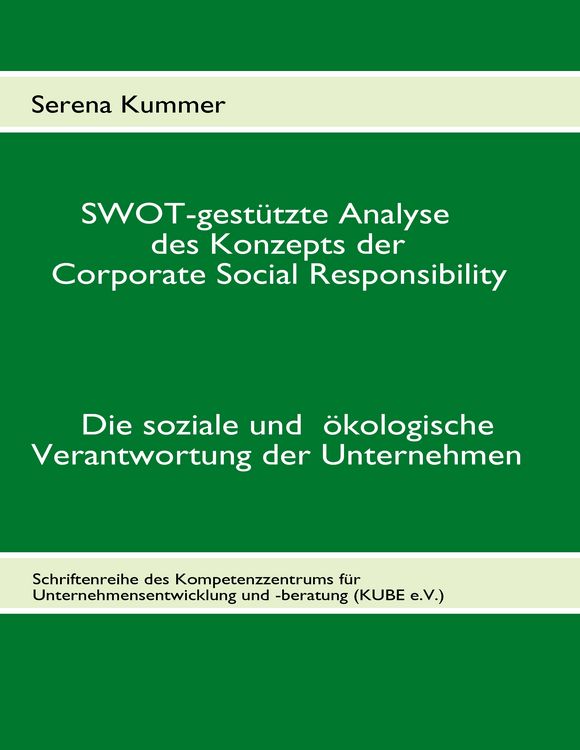 Produktbild: SWOT-gest&uuml;tzte Analyse des Konzepts der Corporate Social Responsibility