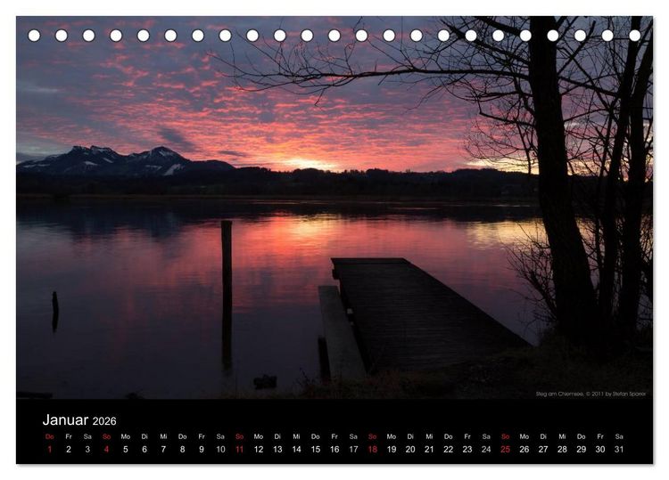 Produktbild: Licht &uuml;ber Bergen und Seen (Tischkalender 2026 DIN A5 quer), CALVENDO Monatskalender