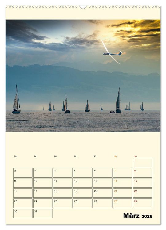 Produktbild: Segelfliegen - dem Himmel ganz nah (Wandkalender 2026 DIN A2 hoch), CALVENDO Monatskalender
