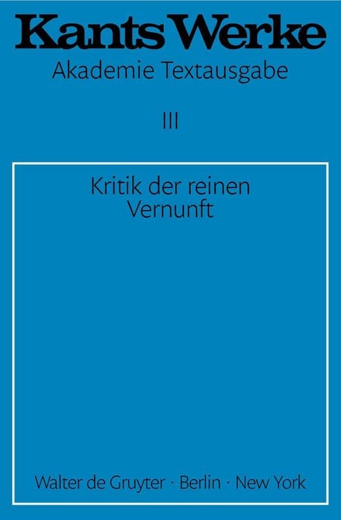 Produktbild: Kritik der reinen Vernunft