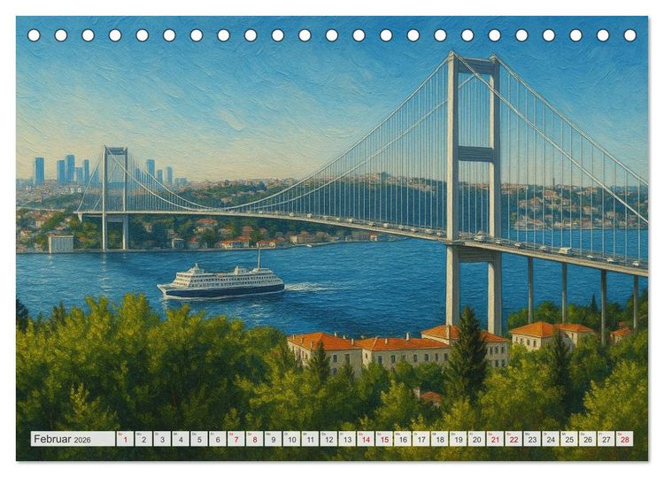 Produktbild: Sehenswertes in Istanbul - Die Sprache der Farben (Tischkalender 2026 DIN A5 quer), CALVENDO Monatskalender