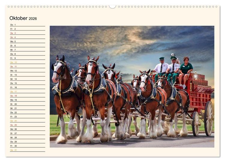Produktbild: Pferdekutschen - Vorg&auml;nger des Automobils (Wandkalender 2026 DIN A2 quer), CALVENDO Monatskalender