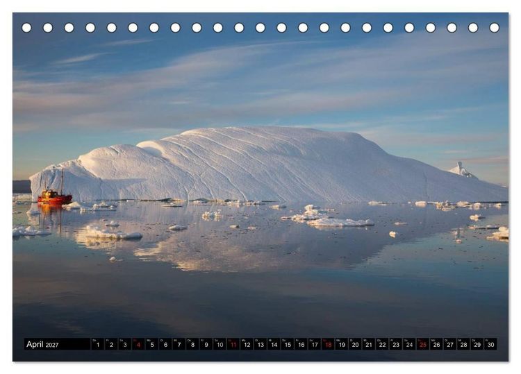 Produktbild: Ilulissat Eisfjord, Gr&ouml;nland. EIS - FORM UND LICHT (Tischkalender 2027 DIN A5 quer), CALVENDO Monatskalender