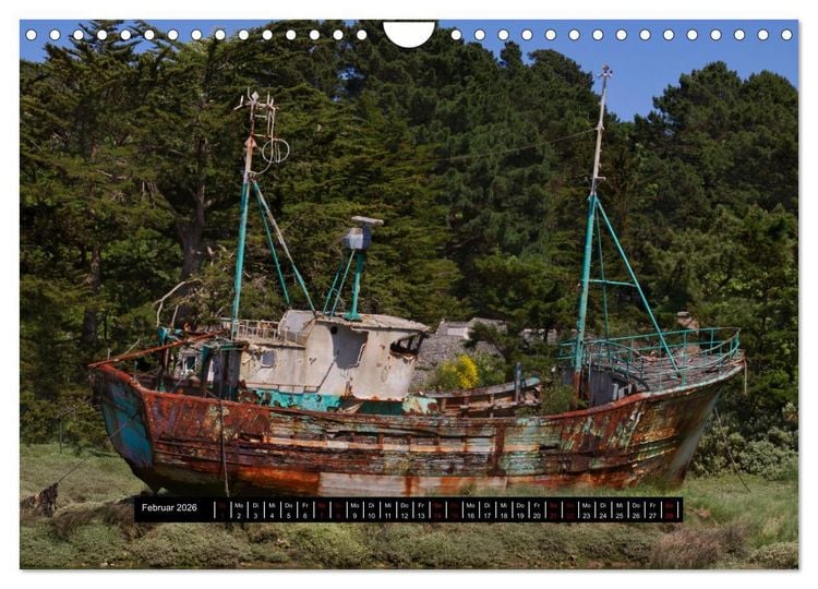 Produktbild: Schiffsfriedh&ouml;fe in der Bretagne (Wandkalender 2026 DIN A4 quer), CALVENDO Monatskalender