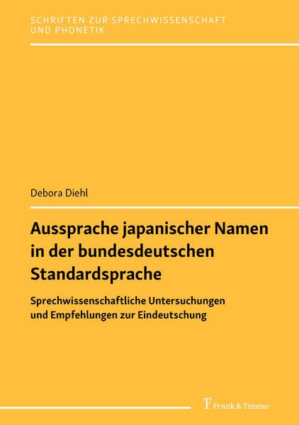 Produktbild: Aussprache japanischer Namen in der bundesdeutschen Standardsprache