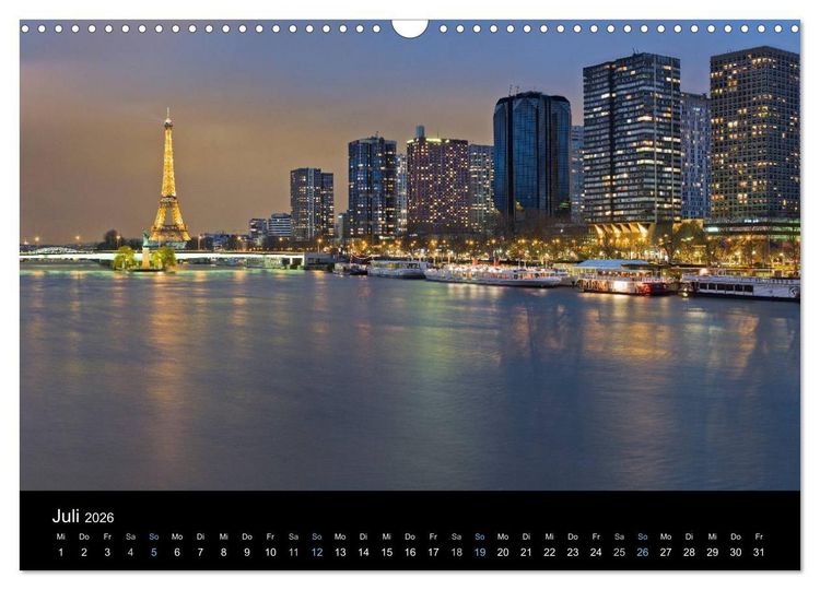 Produktbild: Paris bei Nacht 2026 (Wandkalender 2026 DIN A3 quer), CALVENDO Monatskalender