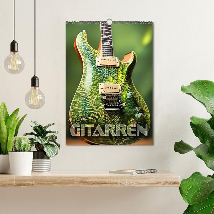 Produktbild: Traumhafte Gitarren (Wandkalender 2026 DIN A3 hoch), CALVENDO Monatskalender