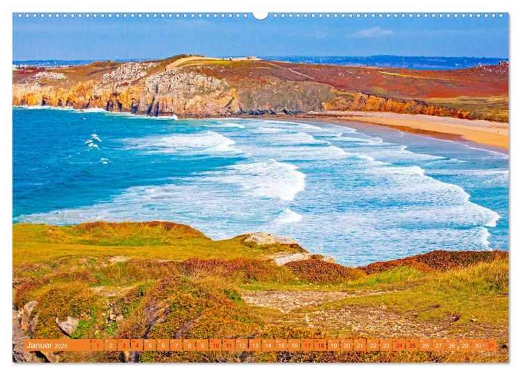 Produktbild: Ausblicke am Meer in der Bretagne und Normadie (hochwertiger Premium Wandkalender 2026 DIN A2 quer), Kunstdruck in Hochglanz