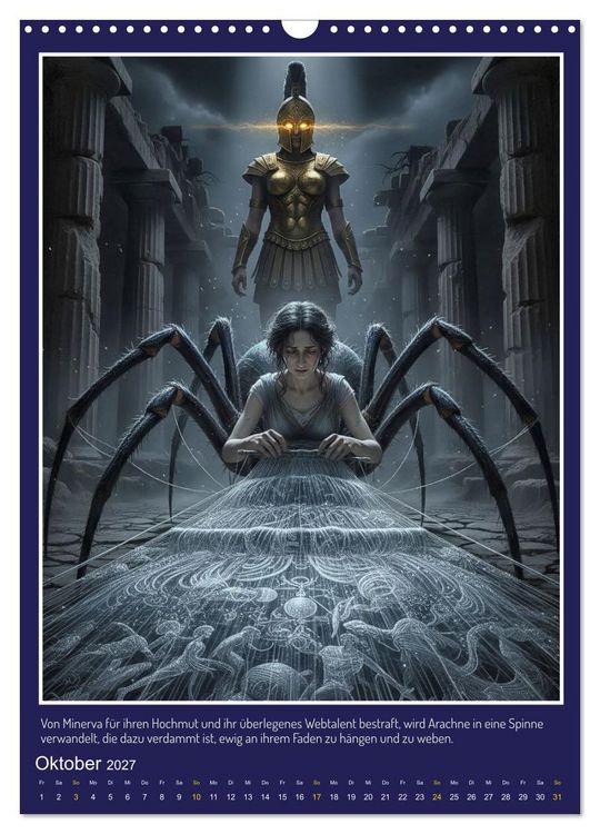 Produktbild: Metamorphosen in antiken Erz&auml;hlungen (Wandkalender 2027 DIN A3 hoch), CALVENDO Monatskalender