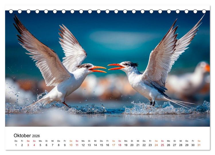 Produktbild: Seeschwalben - Meister der L&uuml;fte (Tischkalender 2026 DIN A5 quer), CALVENDO Monatskalender