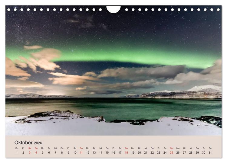 Produktbild: Norwegen - Mythos Nordlichter (Wandkalender 2026 DIN A4 quer), CALVENDO Monatskalender