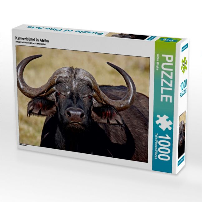 Produktbild: CALVENDO Puzzle Kaffernb&uuml;ffel in Afrika | 1000 Teile Lege-Gr&ouml;&szlig;e 64x48cm Foto-Puzzle f&uuml;r gl&uuml;ckliche Stunden