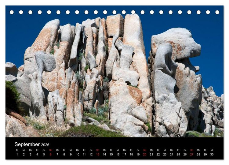 Produktbild: Sardinien Costa Smeralda und der Norden (Tischkalender 2026 DIN A5 quer), CALVENDO Monatskalender