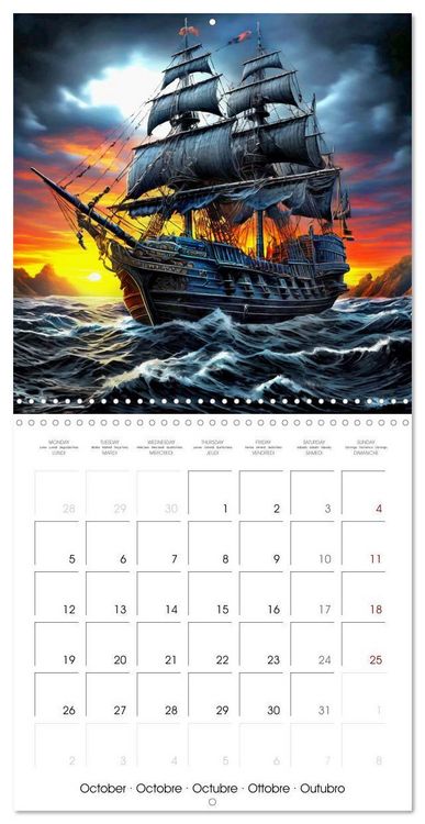 Produktbild: Pirates - Exciting voyages in the Caribbean (Wall Calendar 2026 12 &times; 12 Inch) CALVENDO 12 Month Wall Calendar