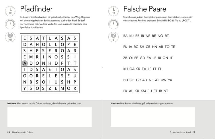 Produktbild: RätselAuszeit - Fokus. Über 300 Rätsel für Konzentration, klare Gedanken und Kombinationsgabe