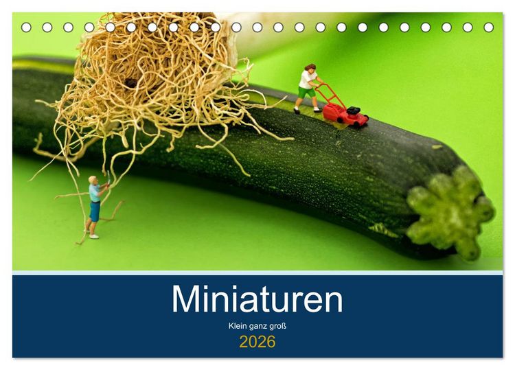 Produktbild: Miniaturen - Klein ganz gro&szlig; (Tischkalender 2026 DIN A5 quer), CALVENDO Monatskalender