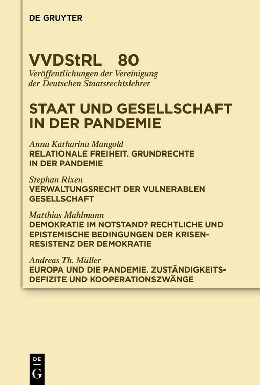 Produktbild: Staat und Gesellschaft in der Pandemie