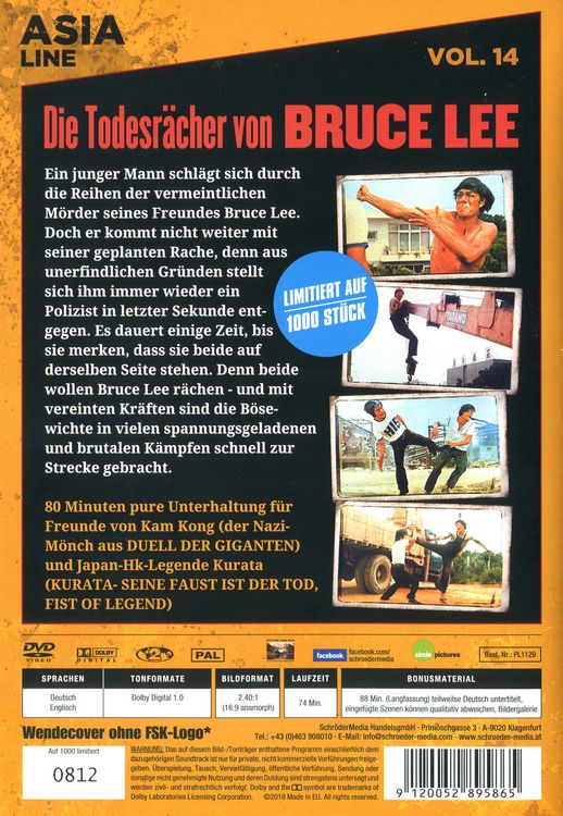 Produktbild: Die Todesr&auml;cher von Bruce Lee - Asia Line Vol. 14 [LE]