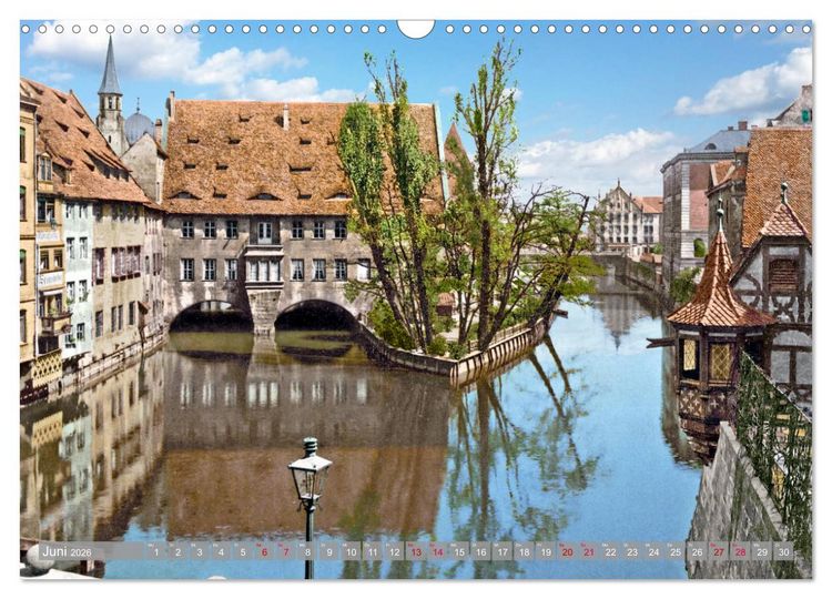 Produktbild: N&uuml;rnberg zur Kaiserzeit in Farbe - Fotos neu restauriert und koloriert (Wandkalender 2026 DIN A3 quer), CALVENDO Monatskalender