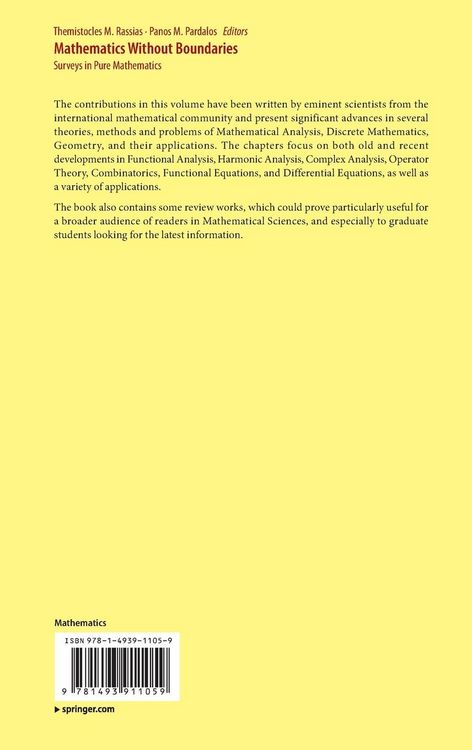 Produktbild: Mathematics Without Boundaries