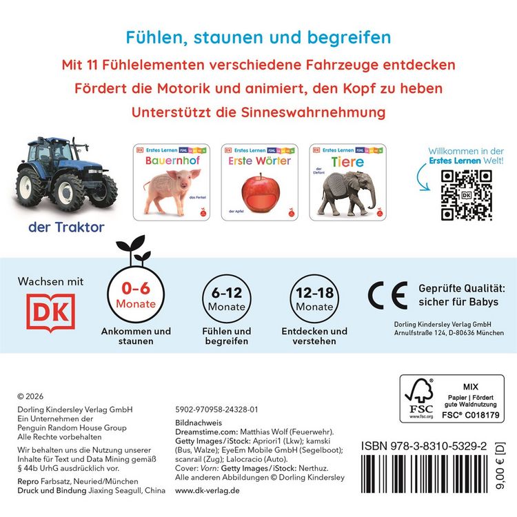 Produktbild: Erstes Lernen F&uuml;hl-Leporello. Fahrzeuge