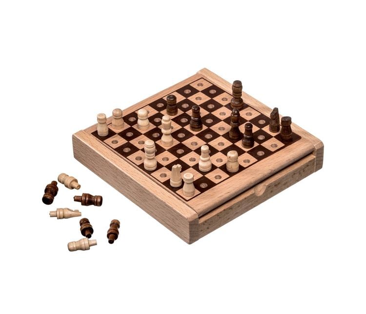 Produktbild: Steckspiel Schach Mini 12x12x2cm