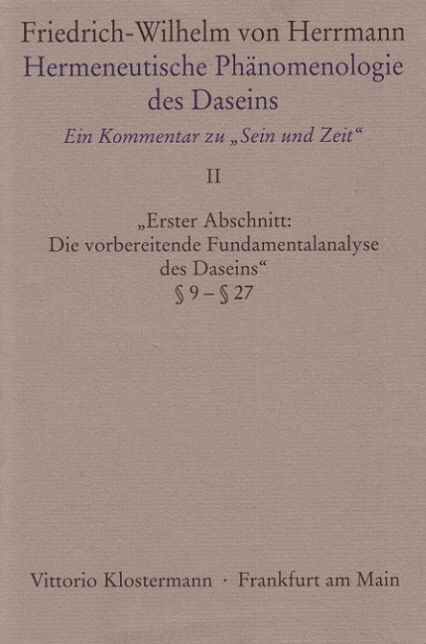 Produktbild: Hermeneutische Ph&auml;nomenologie des Daseins. Ein Kommentar zu "Sein und Zeit"