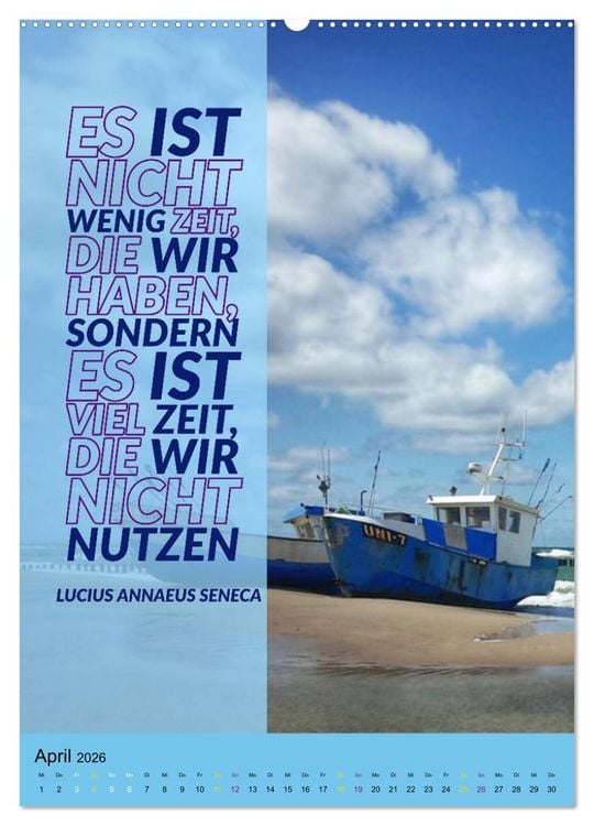 Produktbild: Aktiviere Deine Motivation Weisheiten und Spr&uuml;che (Wandkalender 2026 DIN A2 hoch), CALVENDO Monatskalender
