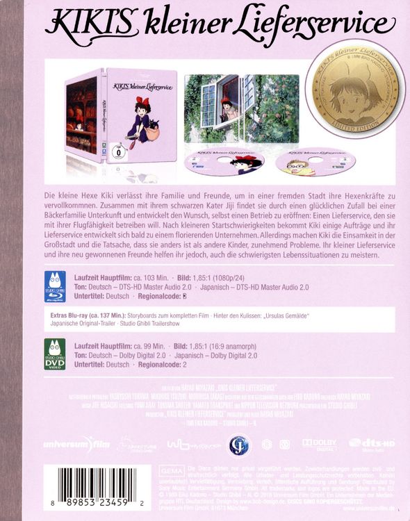 Produktbild: Kiki's kleiner Lieferservice - Steelbook (+ DVD) [LE]