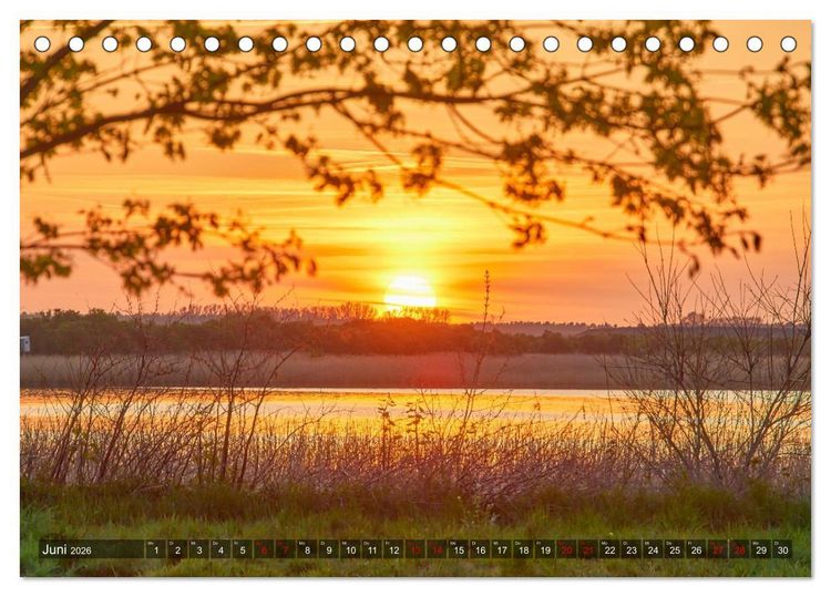 Produktbild: Sonnenunterg&auml;nge an Ostseek&uuml;ste und Bodden (Tischkalender 2026 DIN A5 quer), CALVENDO Monatskalender