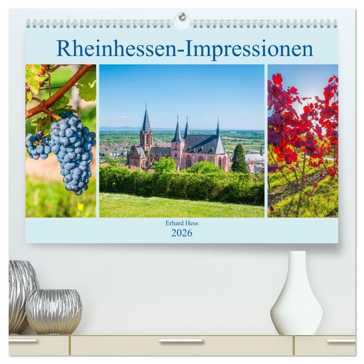 Produktbild: Rheinhessen-Impressionen (hochwertiger Premium Wandkalender 2026 DIN A2 quer), Kunstdruck in Hochglanz