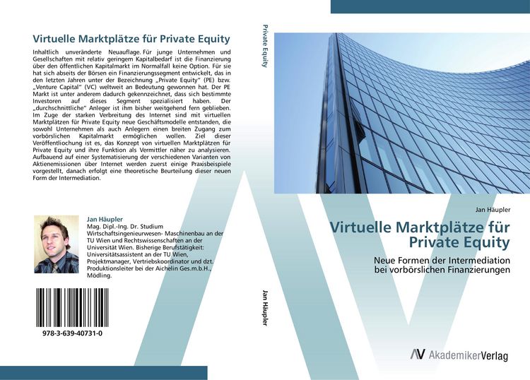 Produktbild: Virtuelle Marktpl&auml;tze f&uuml;r Private Equity