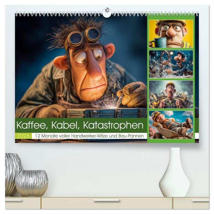 Produktbild: Kaffee, Kabel, Katastrophen (hochwertiger Premium Wandkalender 2026 DIN A2 quer), Kunstdruck in Hochglanz