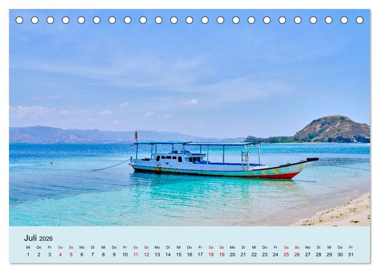 Produktbild: Indonesien - Die kleinen Sundainseln (Tischkalender 2026 DIN A5 quer), CALVENDO Monatskalender