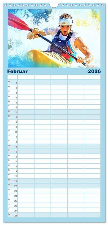 Produktbild: Familienplaner 2026 - Kunst des Sports mit 5 Spalten (Wandkalender, 21 x 45 cm) CALVENDO