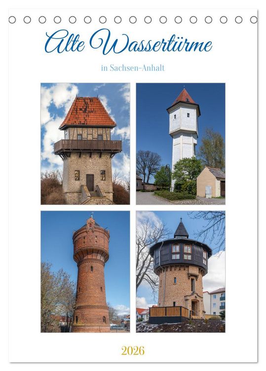 Produktbild: Alte Wassert&uuml;rme (Tischkalender 2026 DIN A5 hoch), CALVENDO Monatskalender
