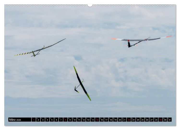 Produktbild: Modellflugkalender 2026 (Wandkalender 2026 DIN A2 quer), CALVENDO Monatskalender