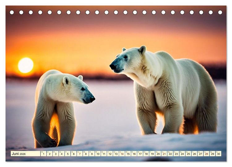 Produktbild: Eisb&auml;ren im Fokus (Tischkalender 2026 DIN A5 quer), CALVENDO Monatskalender